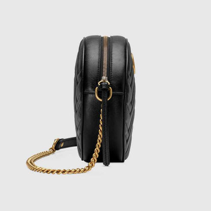 GG Marmont mini round shoulder bag Black leather - image 4