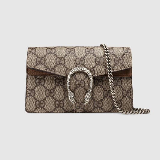 Dionysus GG Supreme super mini bag taupe suede - image 1
