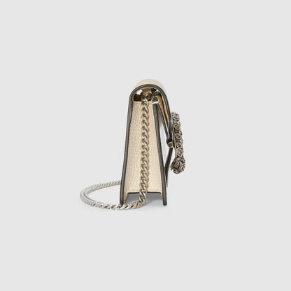 Dionysus super mini leather bag White leather - image 3