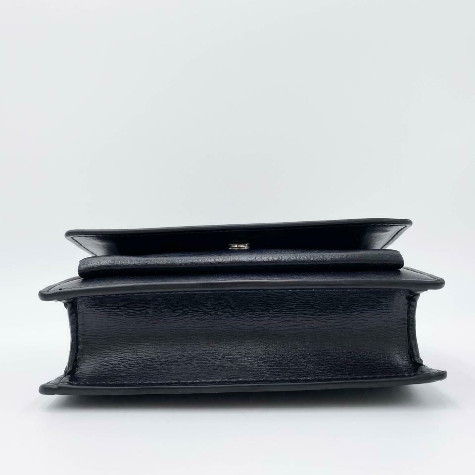 Saint Laurent Monogram Sunset Chain Wallet Calfskin Black Leather Shoulder Bag - photo 5