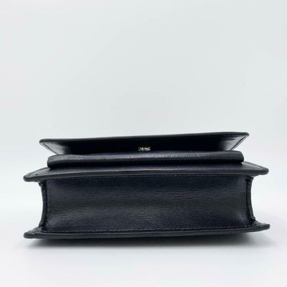 Saint Laurent Monogram Sunset Chain Wallet Calfskin Black Leather Shoulder Bag - photo 5
