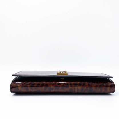 Saint Laurent WOC Monogram Kate Tortoise Cross Body Brown Patent Leather - photo 6