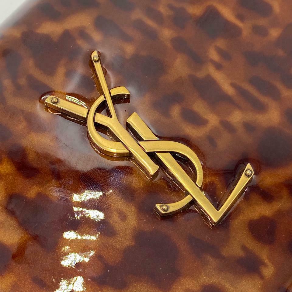 Saint Laurent WOC Monogram Kate Tortoise Cross Body Brown Patent Leather - photo 8
