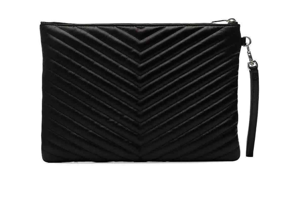 Saint Laurent Matelasse Monogram Pouch NEW - image 2