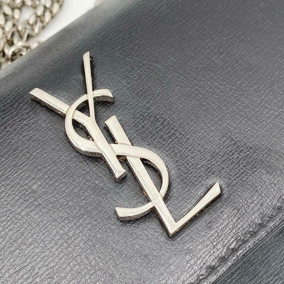 Saint Laurent Monogram Sunset Chain Wallet Calfskin Black Leather Shoulder Bag - photo 7