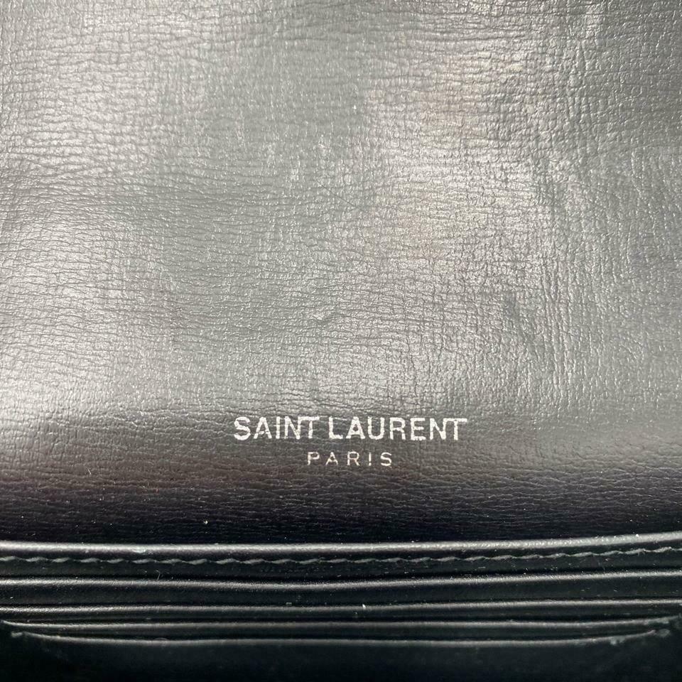 Saint Laurent Monogram Sunset Chain Wallet Calfskin Black Leather Shoulder Bag - photo 11