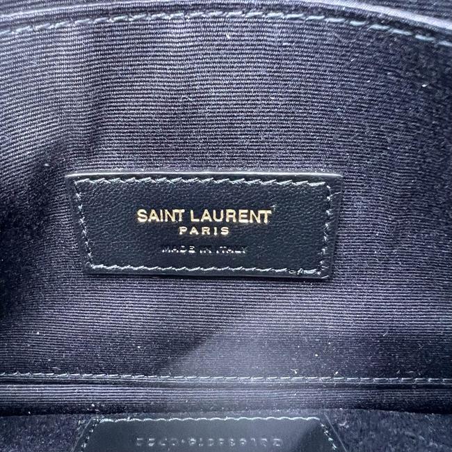 Saint Laurent Black Polka Dot Leather Pouch Monogram Zip Wallet - photo 11