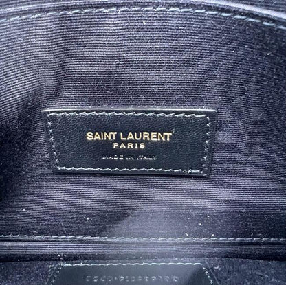 Saint Laurent Black Polka Dot Leather Pouch Monogram Zip Wallet - photo 11
