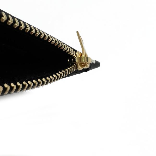 Saint Laurent Black Polka Dot Leather Pouch Monogram Zip Wallet - photo 8