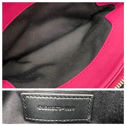 Saint Laurent Camera Lou Double Zip Metallic Chain Monogram Pink Leather Cross Body Bag - photo 12