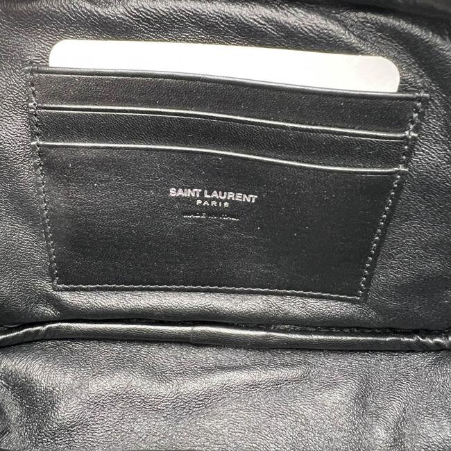 Saint Laurent Camera Lou Grain De Poudre Matelasse Monogram Mini Asphalt Grey Leather Cross Body Bag - image 11