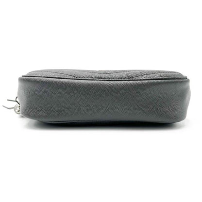 Saint Laurent Camera Lou Grain De Poudre Matelasse Monogram Mini Asphalt Grey Leather Cross Body Bag - image 7