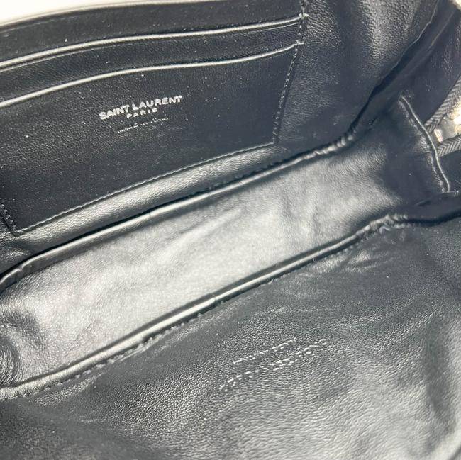 Saint Laurent Camera Lou Grain De Poudre Matelasse Monogram Mini Asphalt Grey Leather Cross Body Bag - image 10