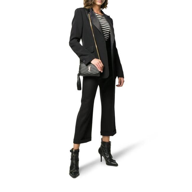 Saint Laurent Camera Lou Grain De Poudre Matelasse Monogram Mini Black Leather Cross Body Bag - image 2