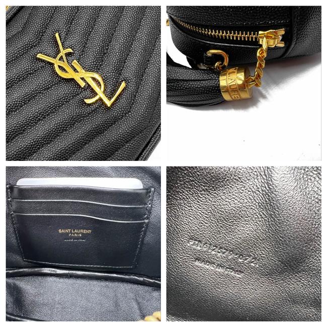 Saint Laurent Camera Lou Grain De Poudre Matelasse Monogram Mini Black Leather Cross Body Bag - image 11