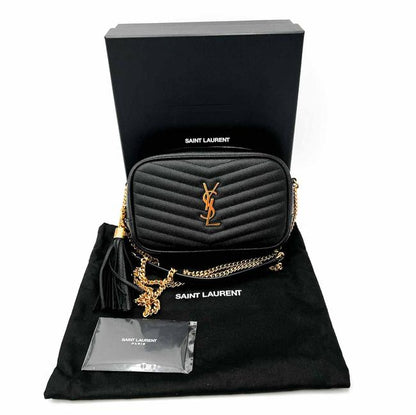 Saint Laurent Camera Lou Grain De Poudre Matelasse Monogram Mini Black Leather Cross Body Bag - image 3