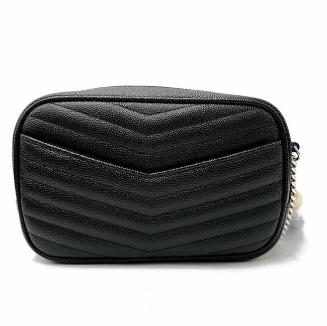 Saint Laurent Camera Lou Grain De Poudre Matelasse Monogram Mini Black Leather Cross Body Bag - image 5