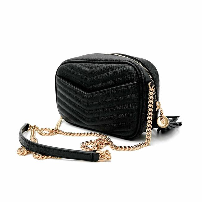 Saint Laurent Camera Lou Grain De Poudre Matelasse Monogram Mini Black Leather Cross Body Bag - image 6