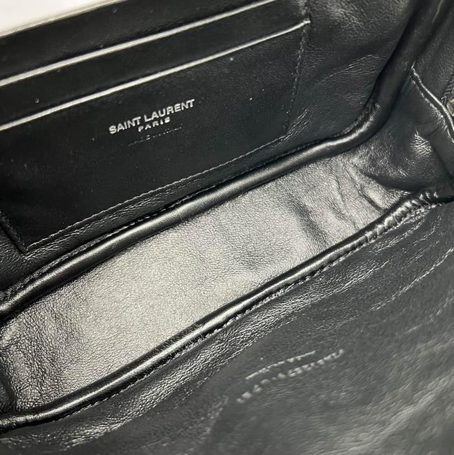 Saint Laurent Camera Lou Grain De Poudre Matelasse Monogram Mini Black Leather Cross Body Bag - image 8