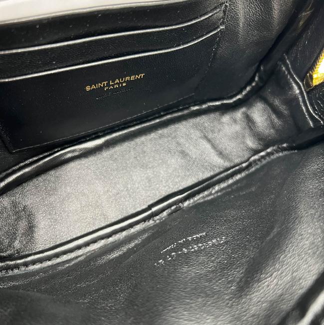 Saint Laurent Camera Lou Grain De Poudre Matelasse Monogram Mini Black Leather Cross Body Bag - image 9