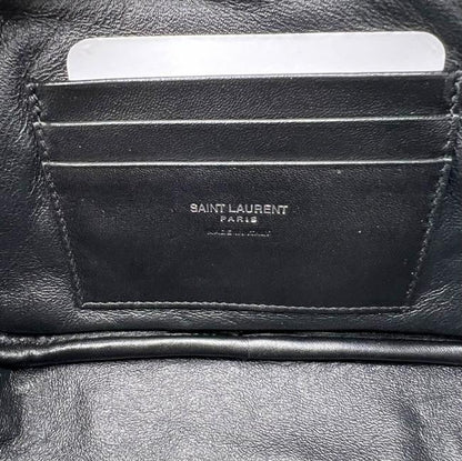 Saint Laurent Camera Lou Grain De Poudre Matelasse Monogram Mini Black Leather Cross Body Bag - image 9