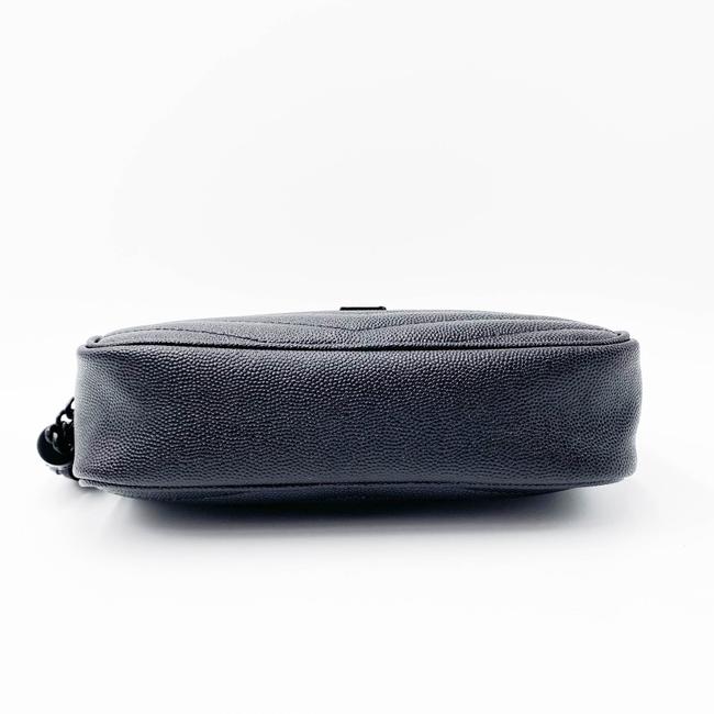 Saint Laurent Camera Lou Grain De Poudre Matelasse Monogram Mini Black Leather Shoulder Bag - image 6