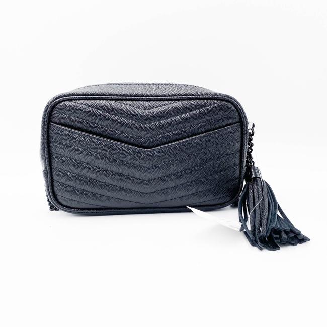 Saint Laurent Camera Lou Grain De Poudre Matelasse Monogram Mini Black Leather Shoulder Bag - image 7