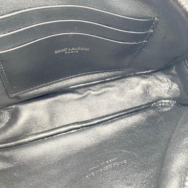 Saint Laurent Camera Lou Grain De Poudre Matelasse Monogram Mini Black Leather Shoulder Bag - image 9