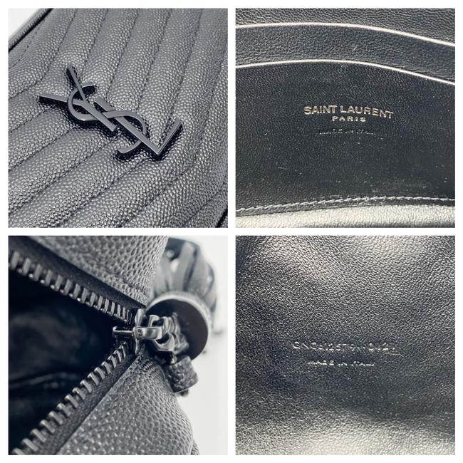 Saint Laurent Camera Lou Grain De Poudre Matelasse Monogram Mini Black Leather Shoulder Bag - image 10