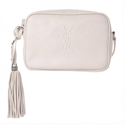 Saint Laurent Camera Lou Lambskin Monogram Small Icy White Leather Shoulder Bag - photo 1