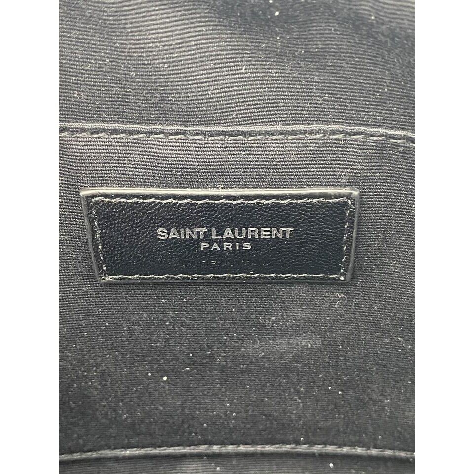 Saint Laurent Camera Lou Lambskin Monogram Small Icy White Leather Shoulder Bag - photo 11
