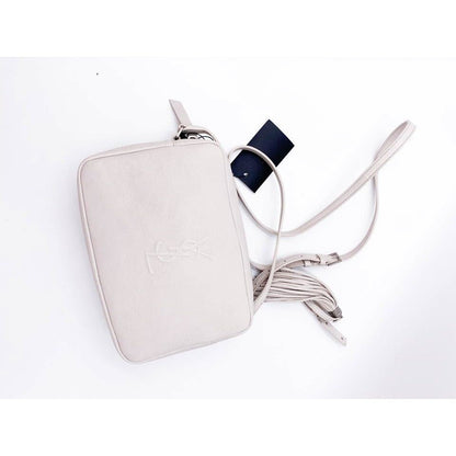 Saint Laurent Camera Lou Lambskin Monogram Small Icy White Leather Shoulder Bag - photo 7