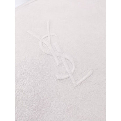 Saint Laurent Camera Lou Lambskin Monogram Small Icy White Leather Shoulder Bag - photo 10