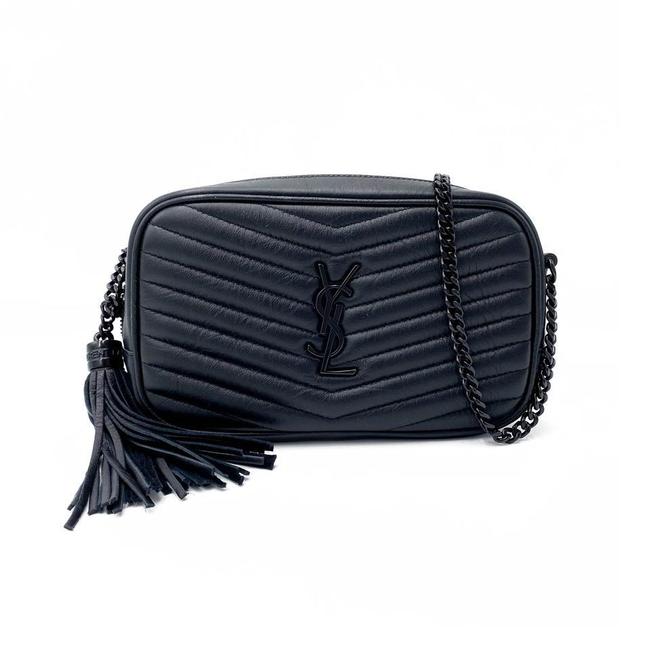 Saint Laurent Camera Lou Matelasse Monogram Mini Black Leather Shoulder Bag - image 1