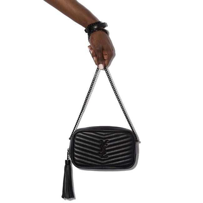 Saint Laurent Camera Lou Matelasse Monogram Mini Black Leather Shoulder Bag - image 3