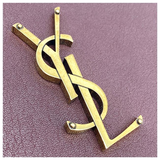 Saint Laurent Camera Lou Medium Smooth Monogram Burgundy Red Leather Cross Body Bag - image 8