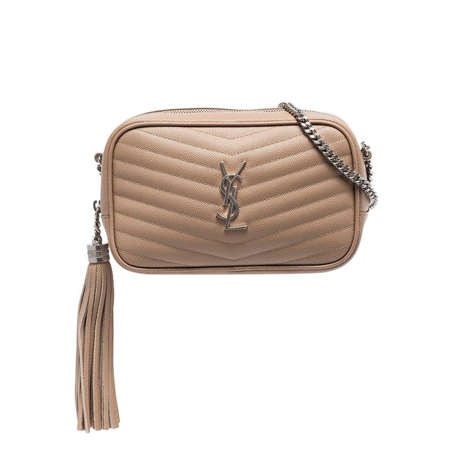 Saint Laurent Camera Lou Mini Beige Leather Shoulder Bag - photo 1