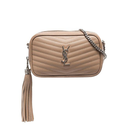 Saint Laurent Camera Lou Mini Beige Leather Shoulder Bag - photo 1