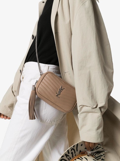 Saint Laurent Camera Lou Mini Beige Leather Shoulder Bag - photo 2