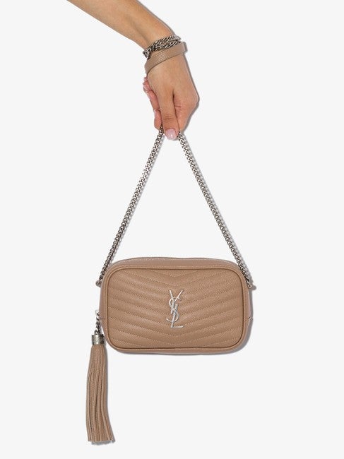 Saint Laurent Camera Lou Mini Beige Leather Shoulder Bag - photo 3