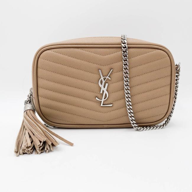 Saint Laurent Camera Lou Mini Beige Leather Shoulder Bag - photo 5