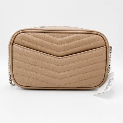Saint Laurent Camera Lou Mini Beige Leather Shoulder Bag - photo 6