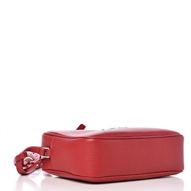 Saint Laurent Camera Lou Smooth Monogram Tassel Red Leather Cross Body Bag - image 7