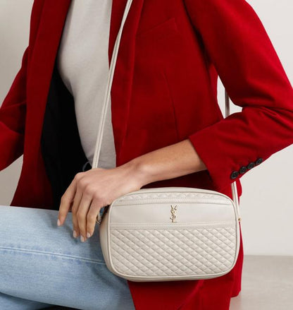 Saint Laurent Camera Victoire Quilted Off-white 2021 White Leather Shoulder Bag - photo 2