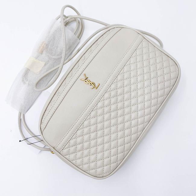 Saint Laurent Camera Victoire Quilted Off-white 2021 White Leather Shoulder Bag - photo 7
