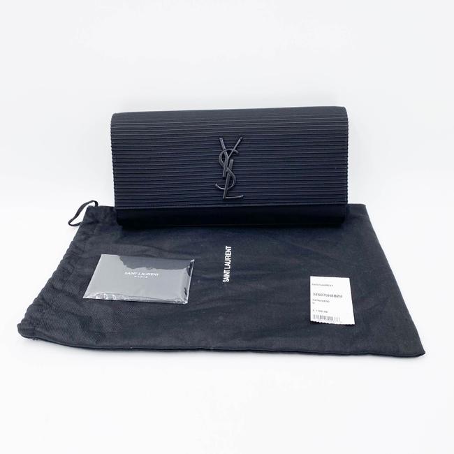 Saint Laurent Cassandre Monogram Black Viscose Clutch - photo 3