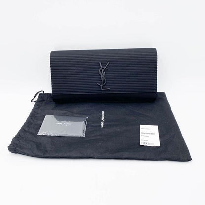 Saint Laurent Cassandre Monogram Black Viscose Clutch - photo 3