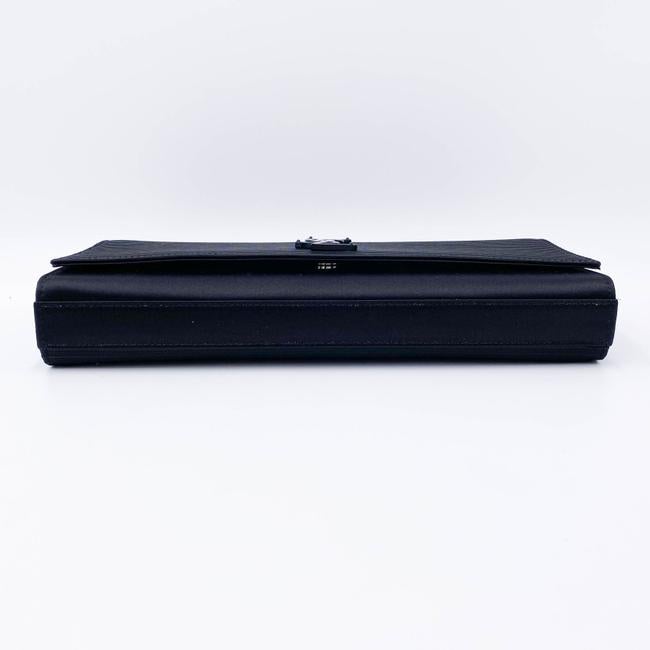 Saint Laurent Cassandre Monogram Black Viscose Clutch - photo 6