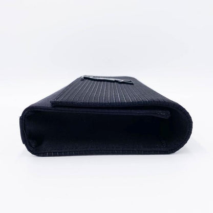 Saint Laurent Cassandre Monogram Black Viscose Clutch - photo 8