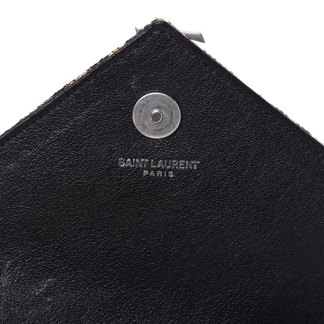Saint Laurent Chain Jacquard Leopard Matelasse Chevron Monogram Baby Black Canvas Shoulder Bag - image 10